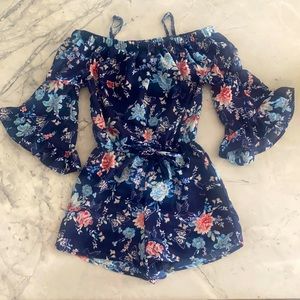 Urban Kids blue floral romper.